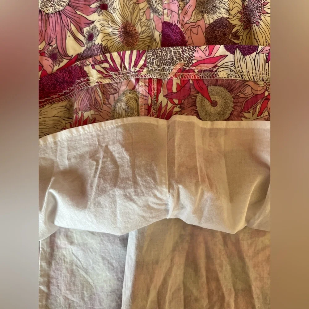 Vintage J.Crew strapless floral cotton party cocktail spring summer dress size 4